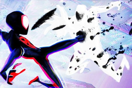 Across the Spider-Verse villain The Spot is one of the many memorable-looking new
characters, made to look like a page that someone has spilled ink on (Credit: Sony Pictures)