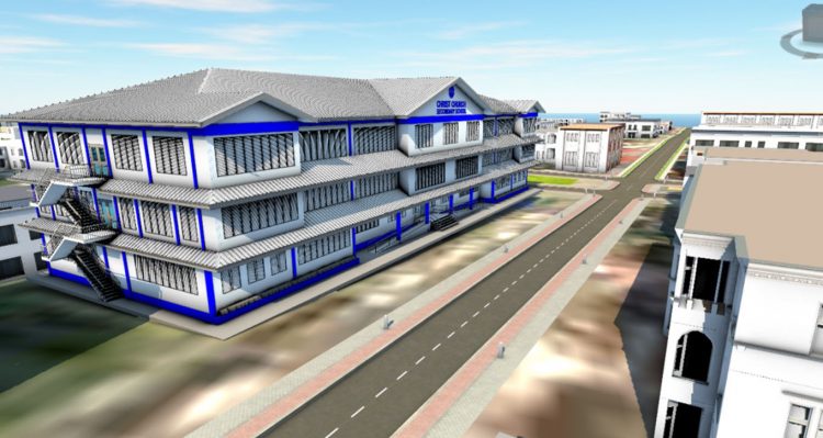 An artist’s impression of what the new Christ Church Secondary School will look like 