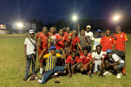 The newly crowned Isun-Health Conscious Masters Football League Champion Beacons FC.