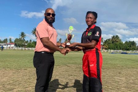Realeanna Grimmond was named Player of the Match in the game between Berbice and Essequibo Thursday.