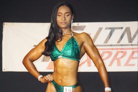 Vanisha Monroe will be among the favourites to take home hardware on Saturday night following the Intermediate Bodybuilding and Fitness Championships which will be staged at the Berbice High School. (Emmerson Campbell photo)