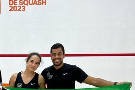 Jason ray Khalil and Nicolette fernandes are through to the quarter-finals of the mixed
doubles event at the pan American Qualifiers currently underway in Colombia.