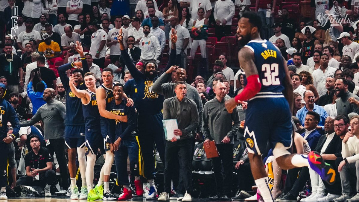 The Denver Nuggets basketball team stands one win away from their first NBA title.