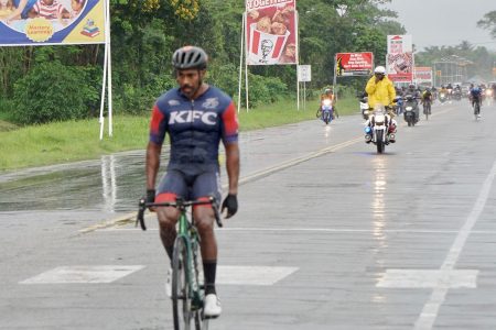 Robin Persaud emerged as the Master’s road race champion yesterday when the Guyana Cycling Federation (GCF) hosted Day 2 of its flagship National Championship.