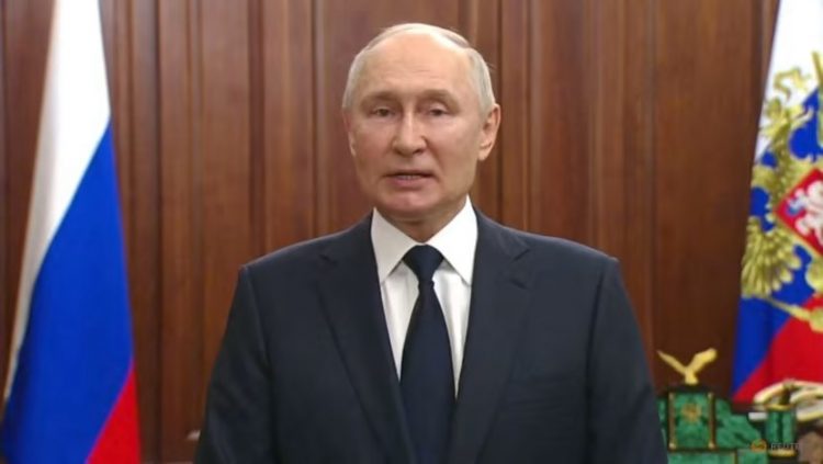 Russian President Vladimir Putin gives a televised address in Moscow, Russia, on Jun 26, 2023, in this still image taken from video. (Photo: Kremlin.ru/Handout via REUTERS)