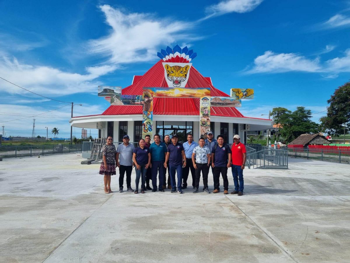 NTC executives in front of the new secretariat (Ministry of Amerindian Affairs photo)