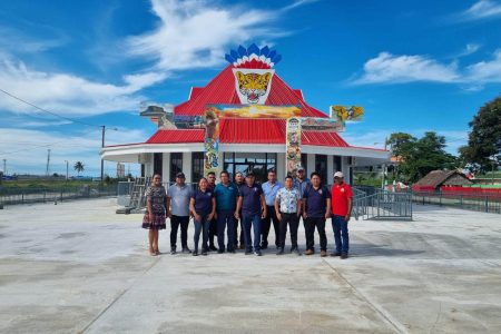 NTC executives in front of the new secretariat (Ministry of Amerindian Affairs photo)