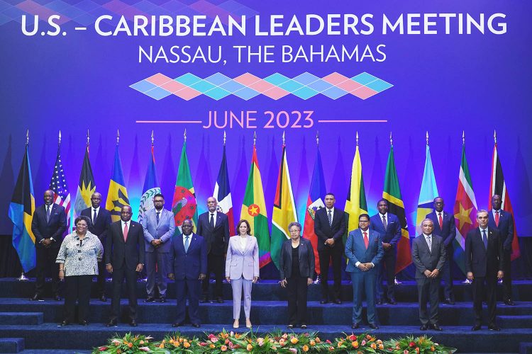 US Vice President Kamala Harris and Caribbean Leaders (Caricom Secretariat photo)