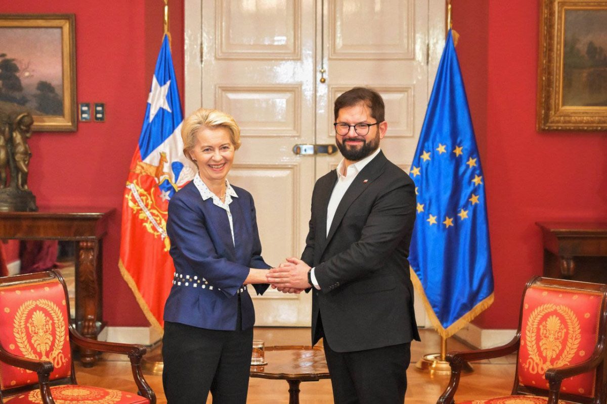 European Commission President Ursula von der Leyen with Chilean President Gabriel Boric in Santiago. Image: European Commission 