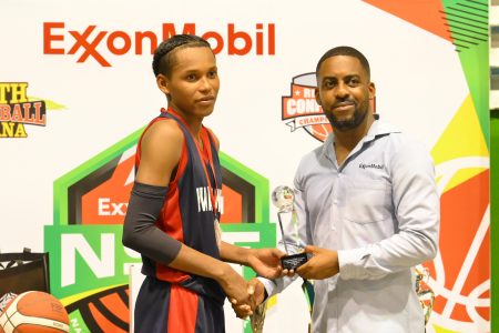 Boy’s U18 MVP Kasim English of Kwakwani