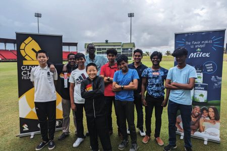 The nine competitors pose for the photo opportunity at the conclusion of the Milex National Junior Chess Championship