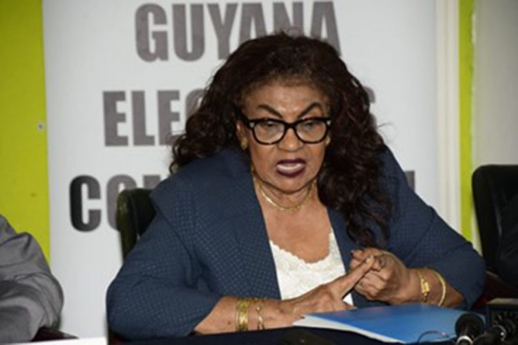Retired judge Claudette Singh, Chairperson of the Guyana Elections Commission
