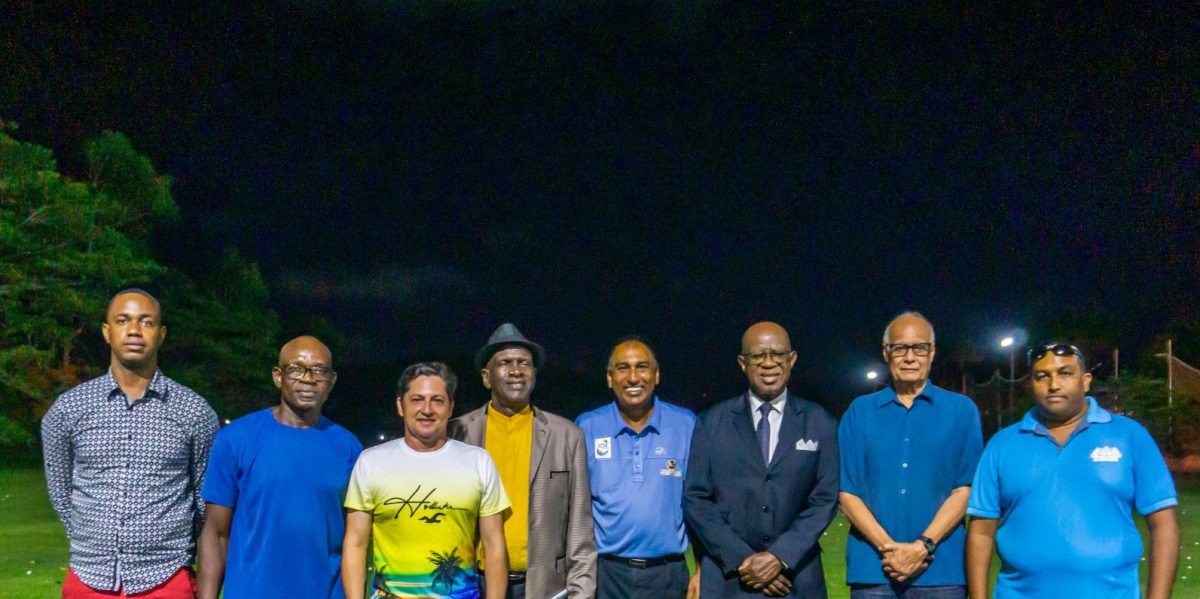 Aleem Hussain (middle) was unanimously elected President of the Guyana Golf Association (GGA) when the body held its revised Annual General Meeting (AGM) on Tuesday as guided by the rules of the Guyana Olympic Association
