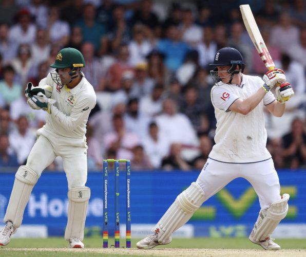 Cricket - Ashes - Third Test - England v Australia - Headingley Cricket Ground, Leeds, Britain - July 9, 2023 England's Harry Brook hits four runs off the bowling of Australia's Todd Murphy Action Images via Reuters/Lee Smith