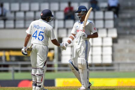 India’s opening pair of Yashasvi Jaiswal and Rohit Sharma shared a 229 run partnership which put the visit side firmly in control of the 1st Test
