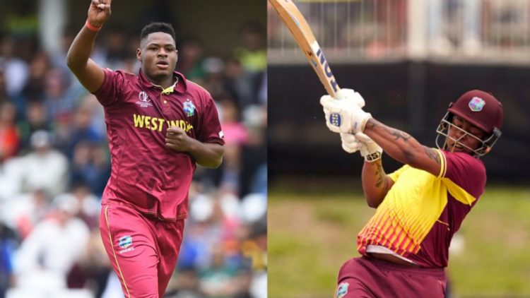 Jamaican Oshane Thomas (left) and Guyanese Shimron
Hetmyer have been recalled to the West Indies Team for the ODI series
