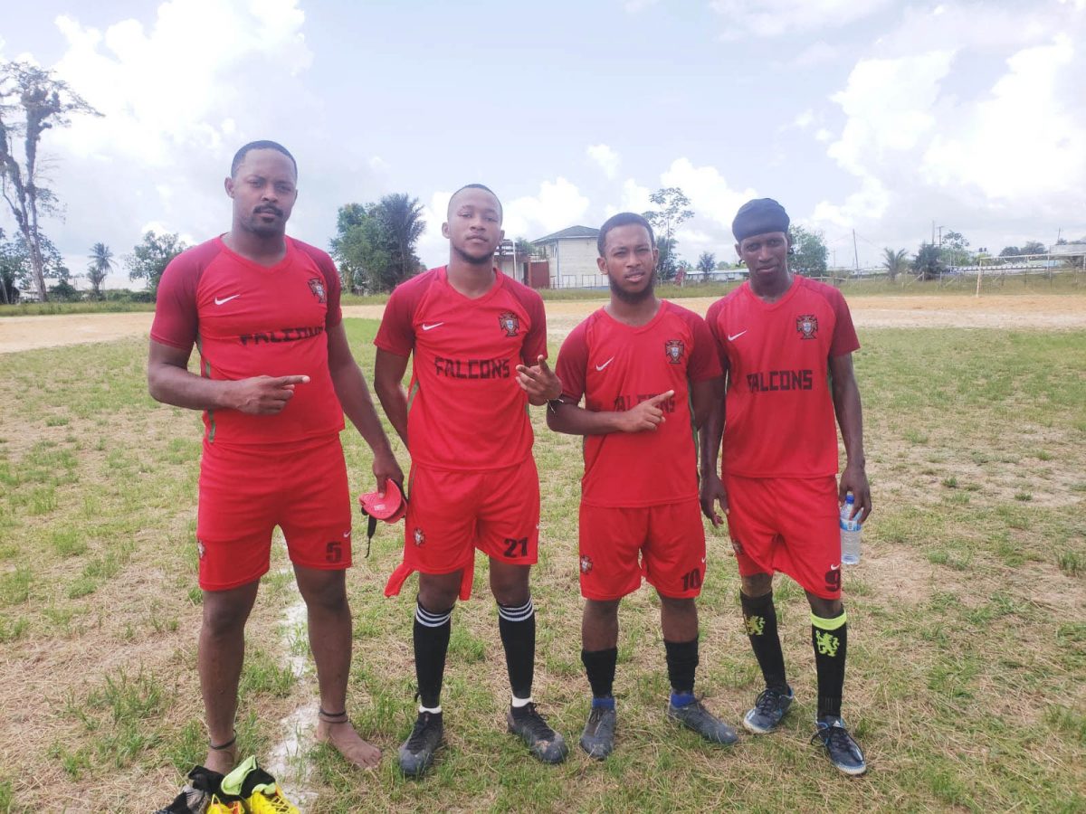 Soesdyke scorers Nijuan Hooke, Terrence
Glasgow, Edwin Williams, and Tyrone Khan
