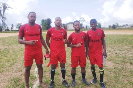 Soesdyke scorers Nijuan Hooke, Terrence
Glasgow, Edwin Williams, and Tyrone Khan
