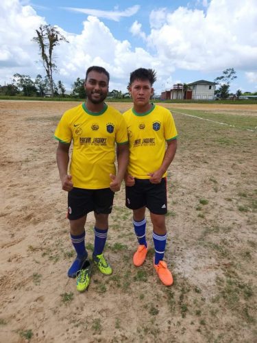 St Cuthbert’s scorers Nashon Simon and Brandon McAdam