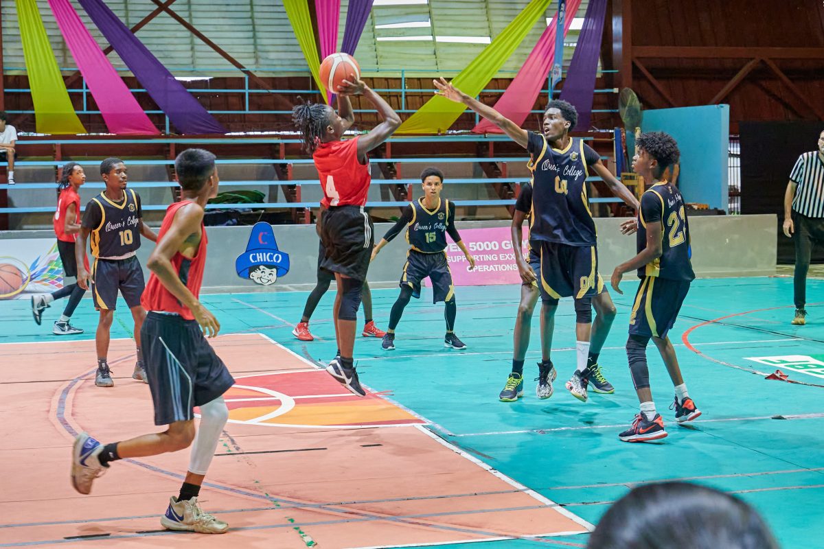 A scene from the National Gymnasium in the Boy’s U16 section of the NSBF
