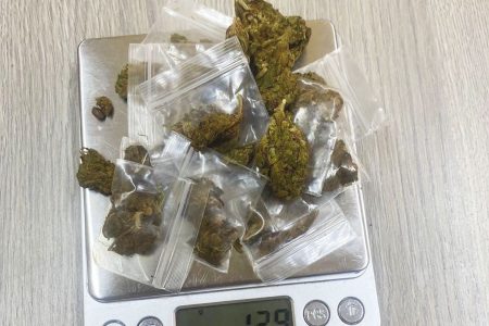 The 12.9 grams of cannabis that were found
