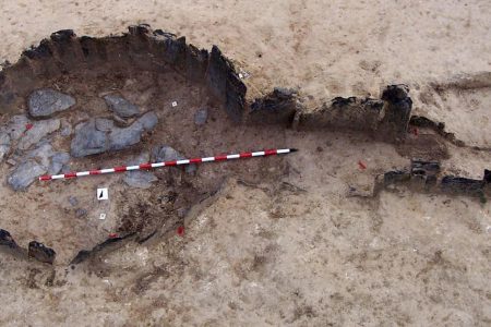 This photo provided by the ATLAS research group of the University of Serville shows a tomb in Valencia, Spain, dated between 3200 and 2200 years ago. Photo / AP