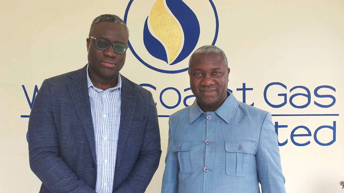 Chairman of West Coast Oil and Gas Dr. Kofi Ayim and Emmanuel Johnson