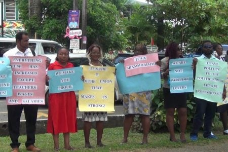 The protest by teachers in May