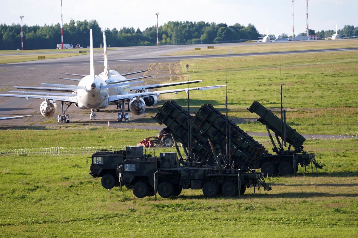 German Patriot air defence system units are seen at the Vilnius airport in Vilnius, Lithuania July 7, 2023. REUTERS/Janis Laizans
