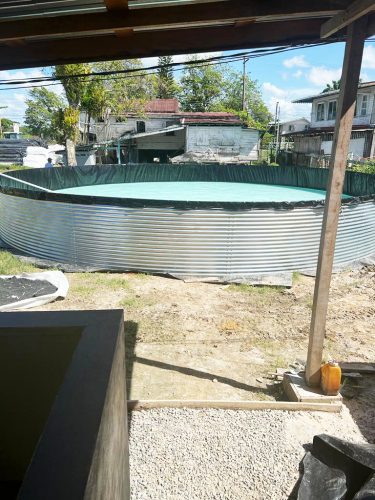 A 40-foot above-ground pond set up at the research and development centre