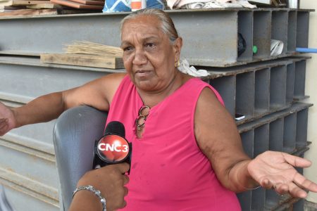 Sita Sinanan speaks about the shortage at her Oudai Lane, Aranguez home