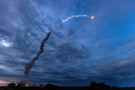 The European Ariane-5 heavy rocket lifts off from the Guyanese Space Center in Kourou, French Guiana July 5, 2023. — AFP pic