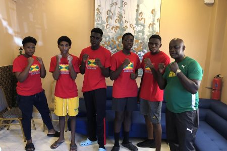 The Grenadian Boxing Team, following their arrival on the local shore, is ready to fight in the Winfield Braithwaite Caribbean Schoolboys/Juniors Championship, which starts this evening at the National Gymnasium, Mandela Avenue