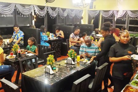 Soft opening: guests dining at the Sweet Elegance last weekend