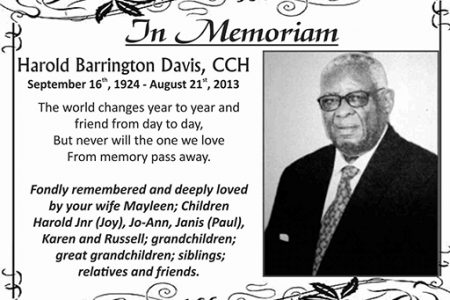 Harold Barrington Davis, CCH