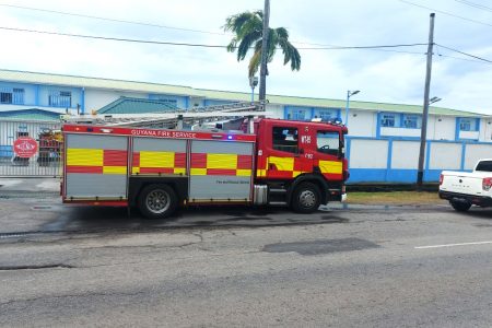 One of the fire tenders at the scene