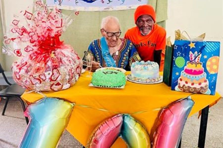 Hilton Lewis at his 104th birthday this year
