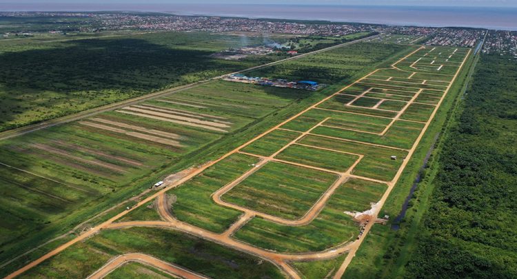 An aerial view of a housing area being developed (CHPA photo)