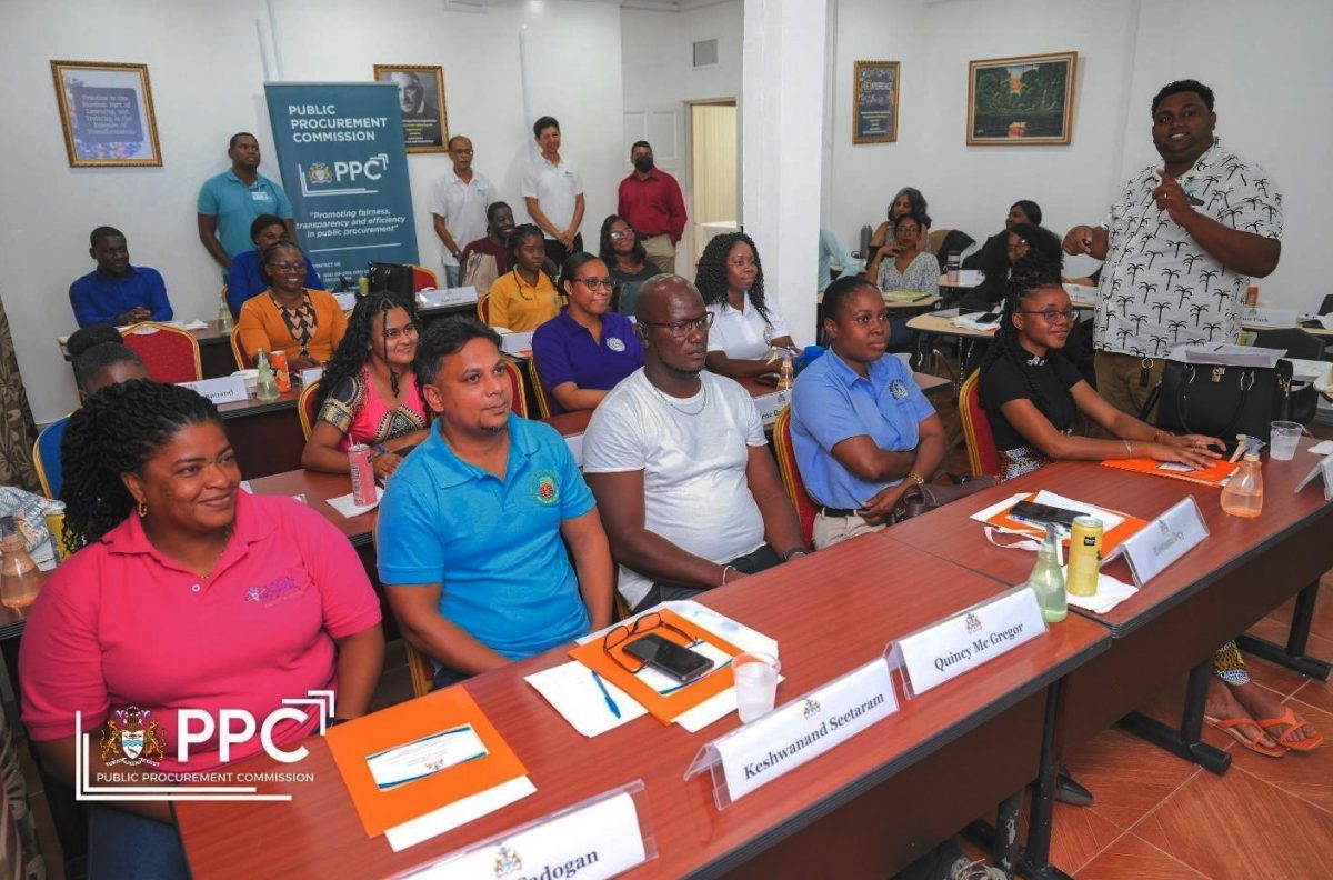 Participants at the Procurement Training conducted by the Public Procurement Commission 