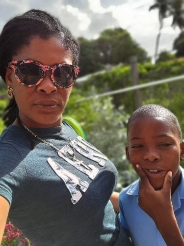 Melissa Arokium and her son Anthony