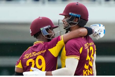 Brandon King (right) and Nicholas Pooran were on top of their game in the decider  •  Getty Images