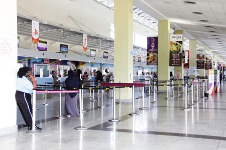 CAL’s counters at the Piarco International Airport were quiet when Guardian Media visited the check-in area yesterday.
