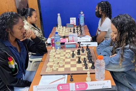 New champion Jessica Callender (Left) and Sasha Shariff in their final round battle