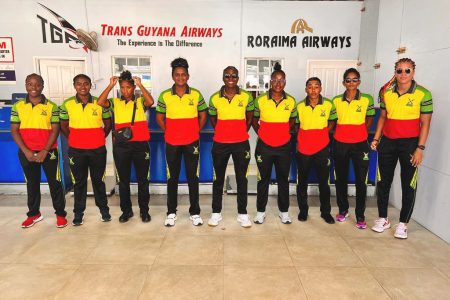 A section of the Guyana Amazon Warriors women departed Guyana for Barbados where they will join the rest of the team for the upcoming Women’s Caribbean Premier League