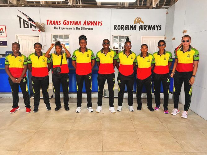 A section of the Guyana Amazon Warriors women departed Guyana for Barbados where they will join the rest of the team for the upcoming Women’s Caribbean Premier League