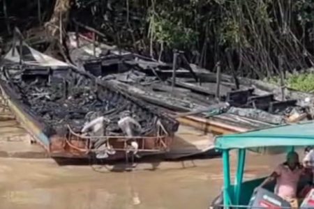 Two of the gutted boats