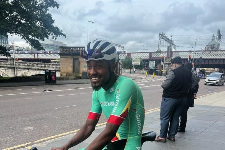 Guyana’s Briton John is all set to participate in today’s UCI Elite World Championships in Scotland.
