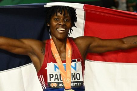GOLD AT LAST! After two silver medals at last year’s Worlds and at  the Tokyo Olympics, Marileidy Paulino of the Dominican Republic finally struck gold in the  women’s 400m yesterday.