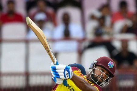 Nicholas Pooran scored his 10th half century in T20Is (espncricinfo photo)