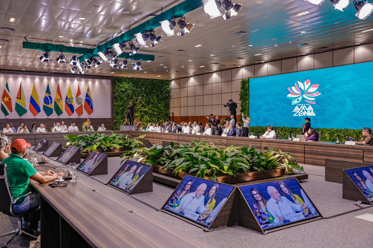 Brazil's President Luiz Inacio Lula da Silva addresses the audience at the summit of the Amazon Cooperation Treaty Organization (ACTO), in Belem, Brazil August 8, 2023. Ricardo Stuckert/Brazil Presidency/Handout via REUTERS